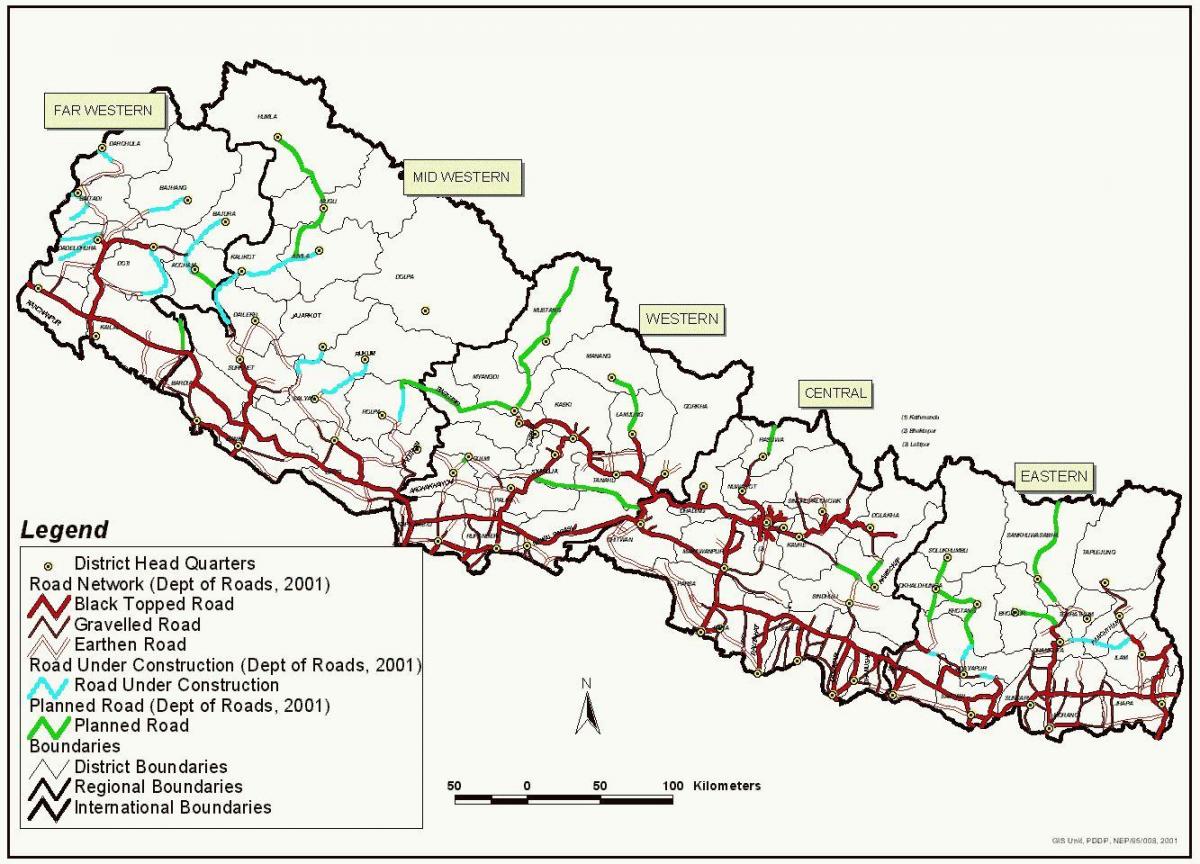 ನಕ್ಷೆ ನೇಪಾಳ ಫಾಸ್ಟ್ ಟ್ರ್ಯಾಕ್ ರಸ್ತೆ