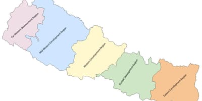 ನಕ್ಷೆ ನೇಪಾಳ ಐದು ಅಭಿವೃದ್ಧಿ ಪ್ರದೇಶ
