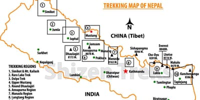 ನೇಪಾಳ ಚಾರಣ ನಕ್ಷೆ