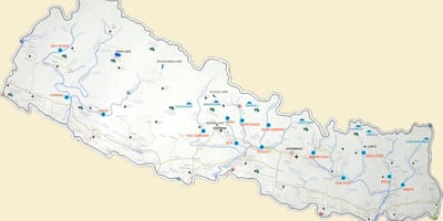 ನಕ್ಷೆ ನೇಪಾಳ ತೋರಿಸುವ ನದಿಗಳು