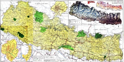 ರಸ್ತೆ ನಕ್ಷೆ ನೇಪಾಳ ಅಂತರ