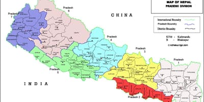 7 ಪ್ರದೇಶ್ ನೇಪಾಳ ನಕ್ಷೆ